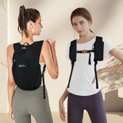 Hiking Backpack 10L/15L Small Daypack Lightweight Packable Travel Foldable Water Resistan for Women Men (Black, 10L) - color: Black, size: 10L