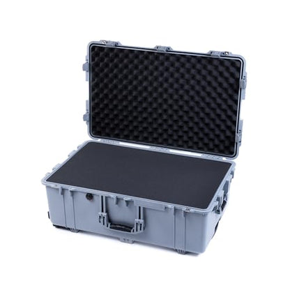 Silver Pelican 1650 Large Case - Comes with Pick & Pluck Foam. - color: Silver Handles & Latches