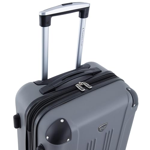 Travelers Club Chicago Hardside Expandable Spinner Luggage, Charcoal, 20"(22in with wheels) Carry-On - color: Charcoal, size: 22" Carry-On