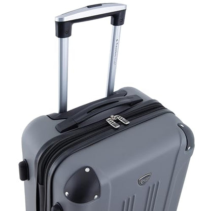 Travelers Club Chicago Hardside Expandable Spinner Luggage, Charcoal, 20"(22in with wheels) Carry-On - color: Charcoal, size: 22" Carry-On