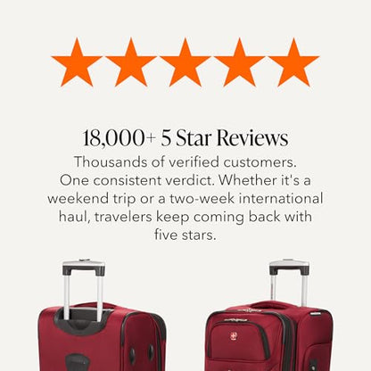 SwissGear Sion Softside Expandable Roller Luggage, Burgundy, 3-Piece Set (21/25/29) - color: Burgundy, size: 3-Piece Set (Carry-On/Medium/Large)