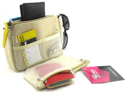 Periea ‘Tegan’ Small Handbag Organizer Insert or Make-up Bag – 5 Colors Available (Gold) - color: Gold