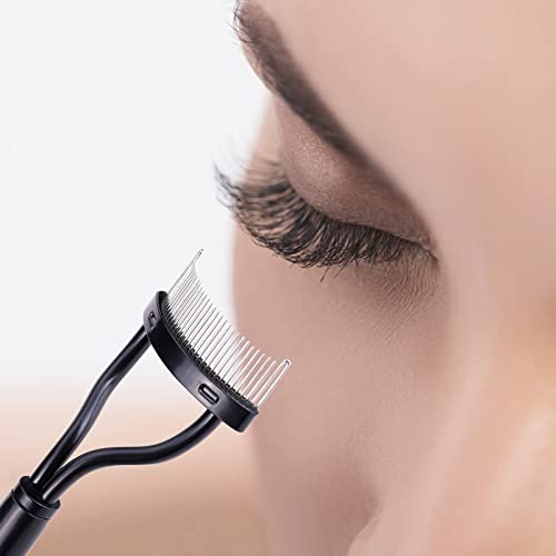 MSQ Eyebrow Brush and Comb Eyelash Brush Eyelash Separator Eye Brow Comb & Spoolie Brush Professional Mascara Brushes Eyebrow Eyelash Grooming Brush Eye Makeup Tools Set (3 PCS) - size: 3 PCS