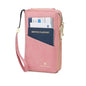 GOIACII Passport Wallet Travel Crossbody Bags for Women Wristlet Phone Purse Double Zip Vegan Leather Pink - color: A04 Pink