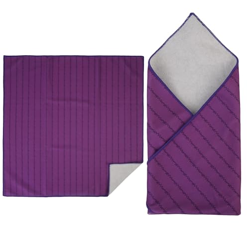 Walking Way Self-Adhesive Magic Cloth Makeup Bag, Lazy Organizer, Multipurpose Lens Wrap, Tech Case, No Zipper, Lightweight, Compact, Stylish Protective Layer for Cosmetics, DSLR, Travel Essentials - color: Purple Wave, size: 13.78 inch