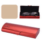 Philley Aluminum Ultra-Light Eyeglasses Case Hard Shell Nearsighted Glasses Case for Women & Men - color: Grapefruit Red