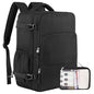 Sinaliy Travel Backpack, Carry on Flight approved Travel Bag with Multi-Pockets, Waterproof 17.3inch Laptop Backpack for Men Women, Black - color: Black, size: X-Large