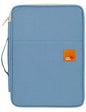 Document A4 Bag Case Waterproof Organizer Portfolio Office Travel Zipper Multi-Function Pouch - color: 01-lightblue