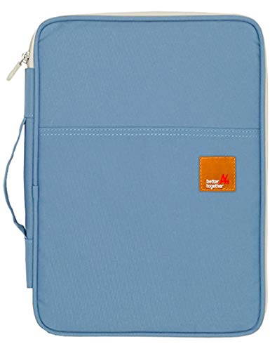 Document A4 Bag Case Waterproof Organizer Portfolio Office Travel Zipper Multi-Function Pouch - color: 01-lightblue