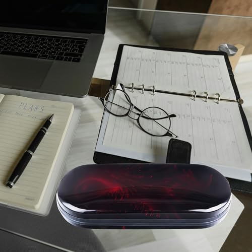 FEIQIAO Hard Shell Glasses Case, Men's And Women's Portable Travel Eyeglass Case - color: A-redness