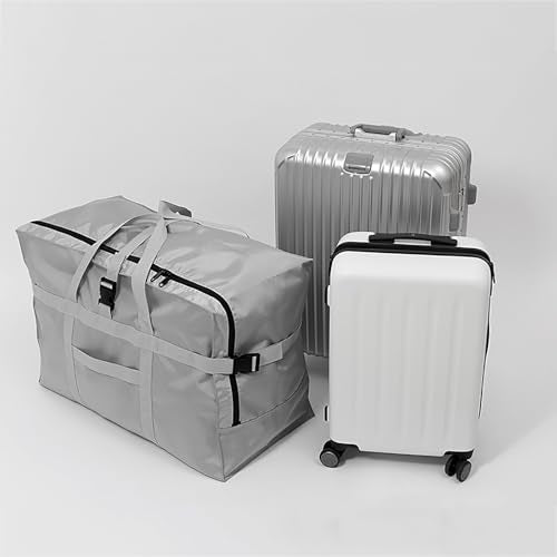 Travel Duffle Bag,Large Storage Bags,Foldable Weekender Bag,Overnight bag,Heavy Duty Travel Bag,Reinforced Carry Straps Gmy Dance Bag for Men And Women Camping,Moving,Hospital - color: Large 100L Gray