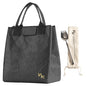 VonNova Women’s Insulated Lunch Bag with Premium 4mm Cooler Insulation, Cute Large 7L Lunch Tote for Office, Durable Small Lunch Box for Women, Stylish Lunchbox for Adults, Teens, Nurses, Teachers - color: Black