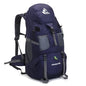 Bseash 50L Hiking Backpack, Water Resistant Lightweight Outdoor Sport Daypack Travel Bag for Camping Climbing Skiing Cycling (Dark Purple - With Shoe Compartment) - color: Dark Purple - With Shoe Compartment