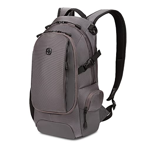 SWISSGEAR City Pack Backpack, Slim Profile Daily Carry, Airflow Back Panel, Tablet Pocket, and Lay-Flat Organizer, Grey Ballistic, 15.9L, 18-Inch - color: Grey Ballistic