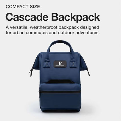 Portland Gear Cascade Compact Backpack, Weatherproof Construction, Perfect for Daily Use and Travel, Padded Laptop Sleeve and Adjustable Straps, 13.5L, Navy - color: Navy