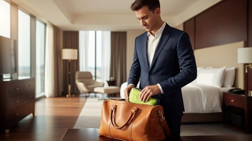 GOX Travel Toiletry Bag Dopp Kit Case for Men Multifunction Packing Organizer Pouch - color: Green/Grey
