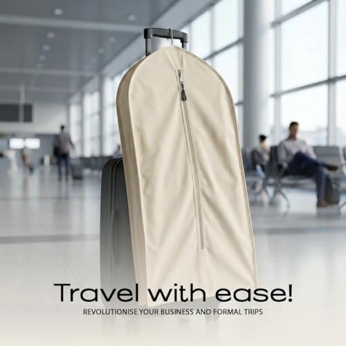 100% Cotton Garment Bag | Long | Breathable Garment Bags for Hanging Clothes | Garment Storage Bag for Long Dresses & Coats Storage | Pack of 1 (42 Inch) - size: 42 Inch