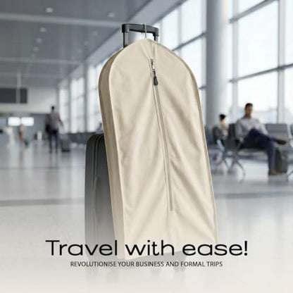 100% Cotton Garment Bag | Long | Breathable Garment Bags for Hanging Clothes | Garment Storage Bag for Long Dresses & Coats Storage | Pack of 1 (42 Inch) - size: 42 Inch