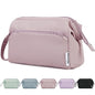 Narwey Large Makeup Bag Women Wide-open Make up Bag Travel Cosmetic Bag Organizer Toiletry Bag for Cosmetics Toiletries Accessories (Dusty Rose) - color: Dusty Rose