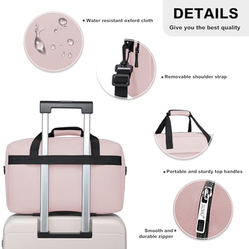 Kono Travel Duffel 20L Under Seat Carry-On Sports Tote Gym Weekender Overnight Bag - 15.75"x9.84"x7.87" Pink - color: Pink, size: M(15.75in x 9.84in x 7.87in)-20L