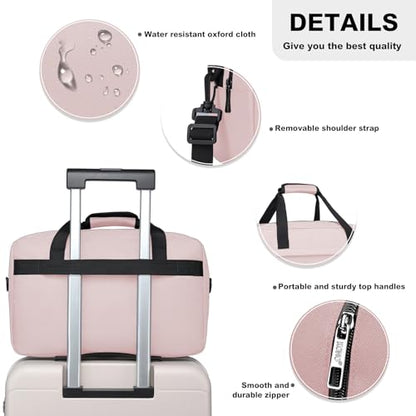 Kono Travel Duffel 20L Under Seat Carry-On Sports Tote Gym Weekender Overnight Bag - 15.75"x9.84"x7.87" Pink - color: Pink, size: M(15.75in x 9.84in x 7.87in)-20L