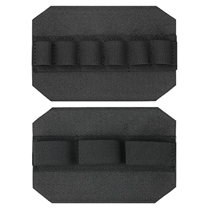 WYNEX Tactical Bag Insert Elastic Holder, Modular Elastic Loop Panel Hook and Loop Organizer Pouch Insert Attachment with Hook Backed Fastener for Backpack Accessories - color: Black