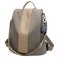 PINCNEL Women Backpack Purse Waterproof Nylon Anti-theft Rucksack Lightweight Shoulder Bag - color: Khaki, size: Large