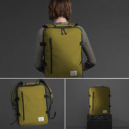 Travel Backpack 21L Minimalist Casual Small Carry-on Daypack 15-inch Laptop Notebook, Overnight Weekender Dark Yellow Mustard - color: Mustard