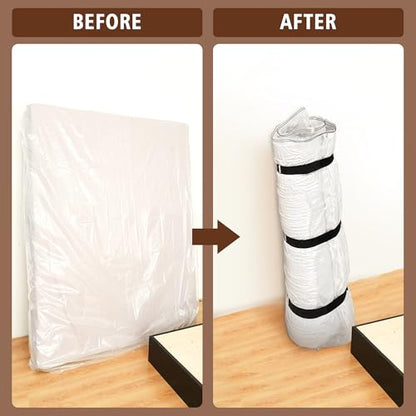 Twin Size Mattress Vacuum Bag for Memory Foam/Latex Mattress Upto 14 Inch, Moving Shipping and Storage, Waterproof and Airtight with 3 Adjustable Straps - size: TWIN XL / TWIN
