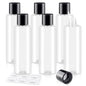 Clear 200ML/6.8OZ Travel Size Toiletries, 6 Pack Plastic Travel Bottles, Double Leak Proof Travel Size Containers for Shampoo, Lotion, Body Wash, Refillable Empty Travel Bottles with 6pcs Labels - color: Clear, size: 200ml(6pcs)