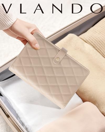 VLANDO Travel Jewelry Organizer Case,Jewelry Storage Book Ring Binder with Clear Zipper Velvet Pouch Bag for Traveling,Rings,Necklace,Earrings,Bracelets,Brooches-Toffee - color: 02.Toffee
