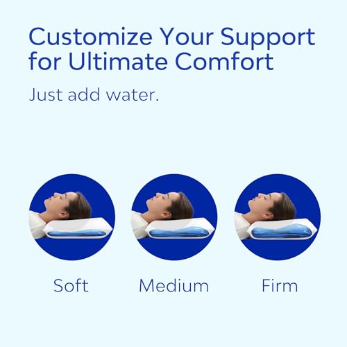 Mediflow Water Pillow - Elite Collection, Fiber Pillow. Orthopedic Pillow for Neck Pain Relief, Adjustable Water Pillow for Sleeping. (Two Pillows) Twin Pack - size: Twin Pack