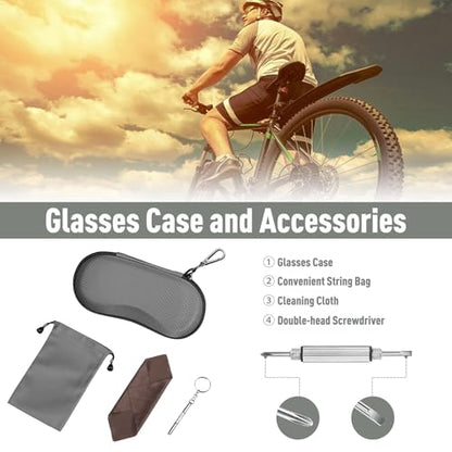 FINTIE Sunglasses Case, Hard EVA Shell Shockproof Sport Glasses Case with Metal Carabiner Travel Zipper Eyeglasses Holder - color: Dark Grey
