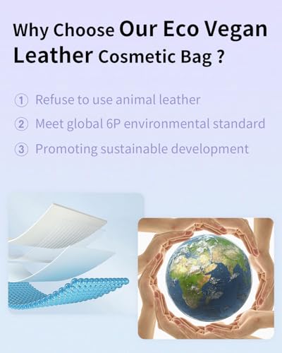 Wandering Nature 2 Pcs Clear Makeup Bag for Purse Mini Make up Bag Cute Cosmetic Pouch for Women with Slip-in Pockets Travel Toiletry Essentials Vegan Leather Organizer Pouch - color: Green Set