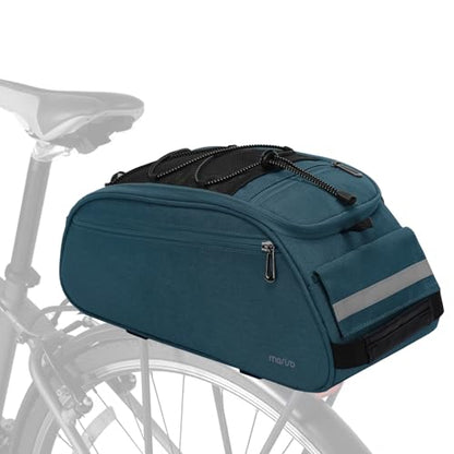 MOSISO Bike Rack Bag, Waterproof Bicycle Trunk Pannier Rear Seat Pouch Cycling Bike Carrier Backseat Storage Luggage Saddle Shoulder Bag - color: Teal Green