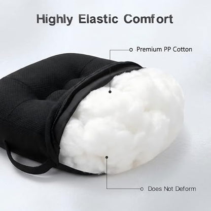 WSGJHB Office Chair Cushion Pillow Adult Car Booster Seat Cushions for Short People Effectively Increase Field of View Lower Back Fatigue Relief, for Cars Office Home Anti-Slip 18x18x4.7 inch Black - color: Black