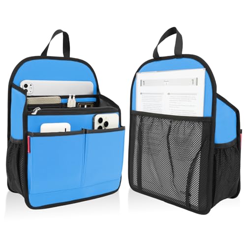 DELTAMANN Large Premium Wider Rugged Backpack Organizer Insert for Men Women Work Travel -19 Pockets, Padded Nylon-Blue - color: Blue, size: Large