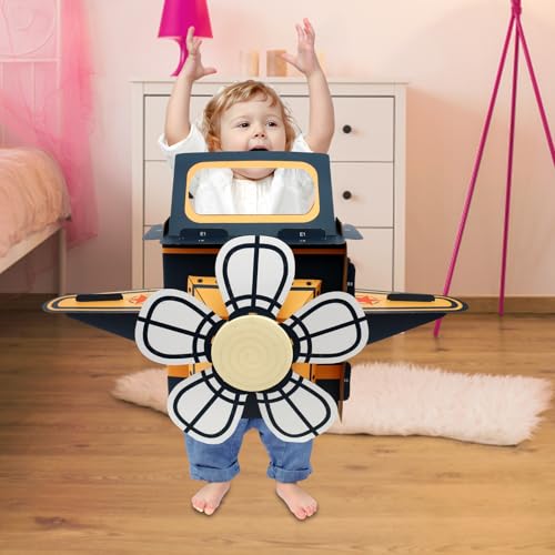 Wearable Cardboard Airplane Toy, Portable Wearing Airplane Glider, Cardboard Airplane Costume, Cardboard Making Toy Playset Paper Airplane, DIY Airplane Birthday Decorations