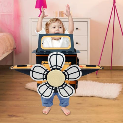 Wearable Cardboard Airplane Toy, Portable Wearing Airplane Glider, Cardboard Airplane Costume, Cardboard Making Toy Playset Paper Airplane, DIY Airplane Birthday Decorations