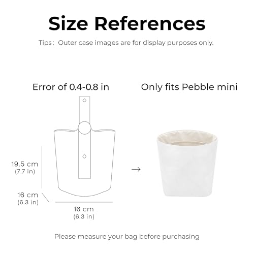 Purse Organizer Insert for LOEWE Pebble Mini Handbag,Custom Fit Inside Premium Craie Lightweight WaterResistant Tote Bag Insert Accessories - color: Craie, size: Fits-Pebble Mini