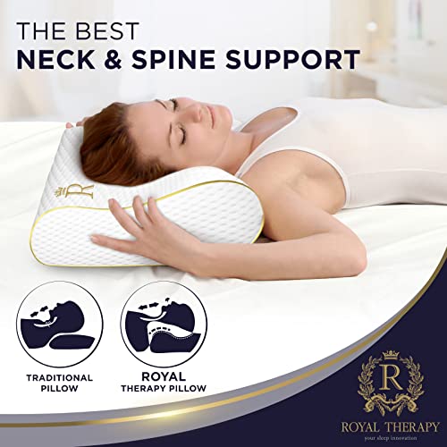Memory Foam Pillow, King Cervical Pillow for Neck Pain, Contour Pillow, Neck and Shoulder Pain, Side Sleeper, Back and Stomach Sleeper - size: King 31 x 14 x 5"
