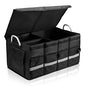 Car Trunk Organizer with Lid,Collapsible Car Trunk Storage Organizer,Multi-Compartment Car Organizer for auto, SUV, Truck, Minivan Black, X-Large