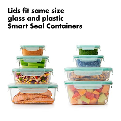 OXO Good Grips 4-Piece Smart Seal Leakproof Mini Glass AirtightContainer Set - size: 4 Piece Mini Set