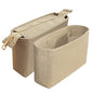 Felt Tote Bag organizer with Zipper Small Purse Organizer Insert With 2 Packs fits NeoNoe Series,Beige - color: Beige