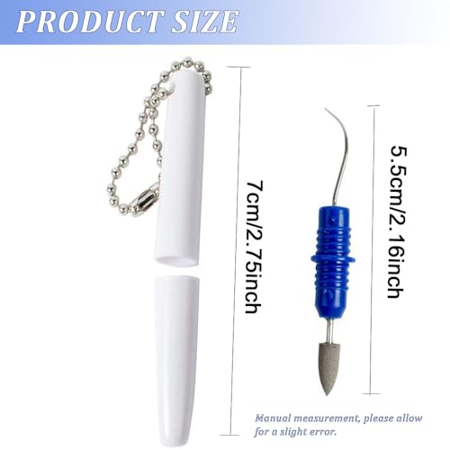 2PCS Reusable Dental Picks Kit Portable Teeth Stain Plaque Remover with Keychain with Keychain Tooth Erasers Tartar Eraser Tool Set for Travel, Pets & Oral Hygiene, White - color: White(pack of 2)