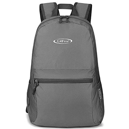 G4Free 20L Lightweight Packable Backpack Travel Hiking Daypack Foldable Backpack for Men Women - color: Grey Update
