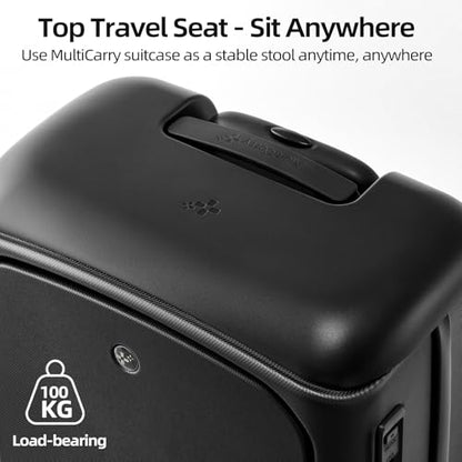 Hang Safe Checked Luggage 24 inch,PC Hard Shell Lightweight Zipperless Suitcases,360° Spinner Wheels,TSA Locks USB Charging Port,Top Travel Seat,Checked-Medium 80L Grey - color: Grey, size: 24 inch