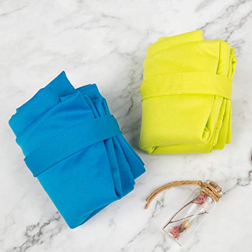 babygoal Wet Dry Bags 3 Pack for Baby Cloth Diapers, Washable Travel Bags, Beach, Pool, Gym Bag for Swimsuits & Wet Clothes with 2 Pockets 3LN10 - color: Green and Blue