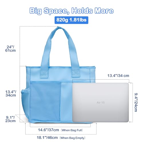 Odoland Soft Cooler Bag - Leakproof & Insulated, 2-in-1 Collapsible Design, Dry/Wet Separation, Large Soft Sided Cooler with Multi-Pocket Design for Beach, Picnic, Camping, Day Trip, Family Size - color: Light Blue