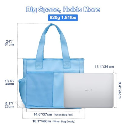 Odoland Soft Cooler Bag - Leakproof & Insulated, 2-in-1 Collapsible Design, Dry/Wet Separation, Large Soft Sided Cooler with Multi-Pocket Design for Beach, Picnic, Camping, Day Trip, Family Size - color: Light Blue